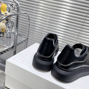 Baskets décontractées en cuir véritable pour femmes, à lacets, semelle épaisse, confortables pour la marche quotidienne, automne-été - Product Image 2