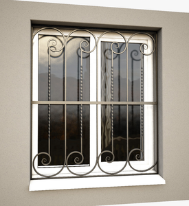 Forjado de seguridad de hierro ventana rejillas de ventana de acero guardias a casa ventana rejillas - Product Image 1