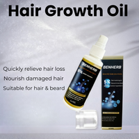 Haarwuchs-Förderungsspray 5% Haarwuchslösung 60ml Flüssiges Tonikum-Serum Organisch Nährend für Lockiges/Schädigtes Haar und Bart für Erwachsene
