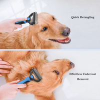 Brosse de toilettage pour animaux Elecpet, ensemble 2 en 1, brosse professionnelle double face pour éliminer les nœuds et les boucles pour chat et chien