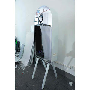 Photomaton miroir magique UNIV compatible avec les appareils photo reflex numériques et iPad, pour les fêtes, grande capacité, verre trempé et étui de transport en métal, 15,6 pouces - Product Image 2