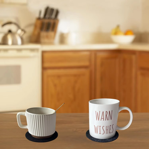 Sous-verre en verre de haute qualité avec coussinet en <span class=keywords><strong>feutre</strong></span>, protection de table, imperméable, lavable, pour café, boissons chaudes, tasses, sets de table - Product Image 2