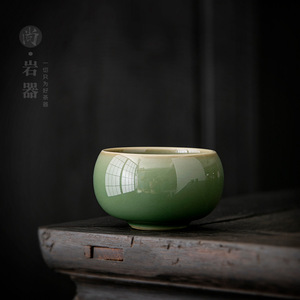 Arhat <b>Cup</b> Ceramic Teacup Yue Kiln Celadon <b>Large</b> Single Tasting <b>Cup</b> For Kung Fu <b>Tea</b> Set Bamboo Green - Product Image 2