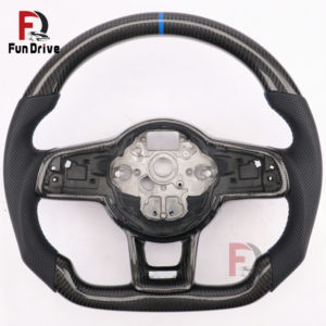 พวงมาลัยคาร์บอนไฟเบอร์ <span class=keywords><strong>Volkswagen</strong></span> สำหรับรถยนต์ VW Golf Tiguan Touareg รถยนต์ครอบครัว SUV ซีดาน - Product Image 3