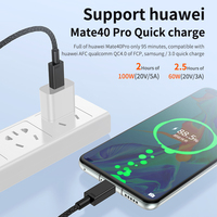 Grosir Pabrik 2M 3M kabel USB 2.0 C kabel PD 100WType C kabel Data pengisian cepat Usb untuk iphone ke Android