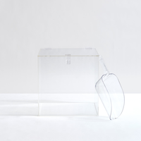 Vente en gros Perspex facile à ouvrir couvercle boîte de rangement en acrylique avec couvercle boîtes de rangement en acrylique carrées transparentes personnalisées