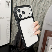Étui de téléphone Premium 2 en 1 à double couleur, résistant aux chocs, transparent en PC+TPU pour iPhone 17 Pro Max