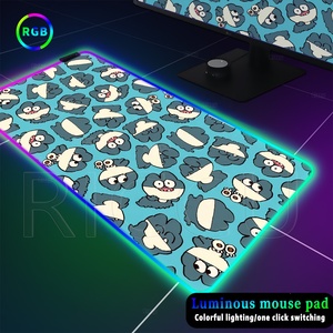 แผ่นรองเมาส์ RGB Eevee ลายโปเกมอนขนาดใหญ่ สำหรับเกมเมอร์ ลาย Wigglytuff <span class=keywords><strong>Wobbuffet</strong></span> กันลื่น ไฟ LED ส่องสว่าง ใช้กับคีย์บอร์ดและแล็ปท็อป - Product Image 3