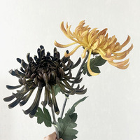 Künstliche Chrysantheme Einzelne Dahlie Realistische Kunstblume Chinesische Tischdekoration Wohnzimmer Blumenarrangement Bouquet