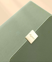 Carnet de notes A5 en cuir PU de qualité supérieure, classeur à feuilles mobiles avec logo métallique personnalisé et anneaux dorés