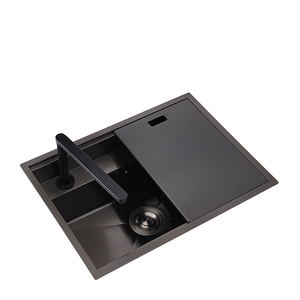 Personnalisé Moderne Nano Boîte Noire Petit Îlot Bar Simple Bol Robinet Plié Fait à la Main Évier de Cuisine Caché - Product Image 5