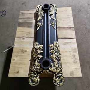 Estilo antigo Ferro fundido autônomo Rose Radiators Black Paint com Gold Decor HVAC Systems Parts - Product Image 4