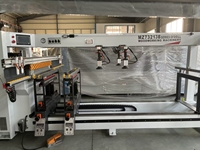 Machine à percer le bois à trois rangées pour perçage horizontal et vertical, commande PLC, perçage et multi-perçage du bois