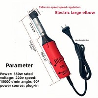 Meuleuse d'angle électrique sans balais 550W à tige de 60mm ; Outil multifonctionnel pour le jointoiement, la gravure et la découpe, alimentation secteur