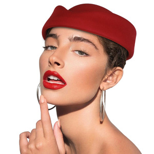 MADESHINE Teardrop Fascinator Base Diseño dulce Sombrero de azafata Fieltro Azafatas Pastillero Sombrero de azafata para ropa informal - Product Image 1