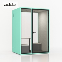 Cabine acoustique de bureau insonorisée, cabine téléphonique double place, salle de réunion privée avec porte en verre