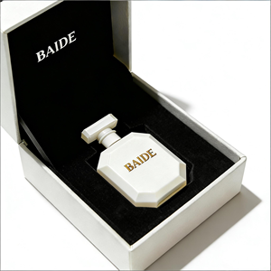Botella de Perfume de Vidrio Negro Brillante Personalizada de Lujo, 30ml 50ml 100ml, Botellas de Vidrio Vacías Irregulares para Perfume, Caja con Serigrafía - Product Image 3