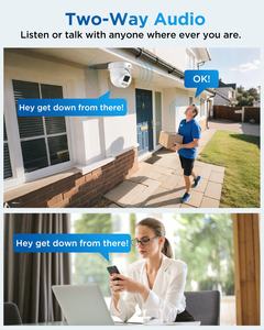 Sistema de Cámara CCTV NVR de 8 Canales GWSECU, 6MP 5MP PoE <span class=keywords><strong>PTZ</strong></span> IP, Panorámica, Inclinación, Zoom, Gran Angular, IA, Audio Bidireccional, Visión Nocturna a Todo Color, HDD - Product Image 3