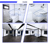 Maison préfabriquée modulaire extensible de 20 pieds avec 2 chambres, maison préfabriquée pliable à vendre