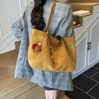 Sac fourre-tout en daim pour ordinateur portable, grande capacité, nouvelle collection automne