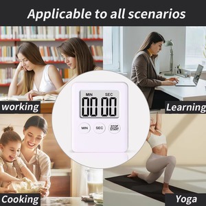 Ultra Slim Home Kitchen <b>Timer</b> Digital Mini Cooking <b>Timer</b> Large LCD Display <b>Timer</b> Count-Down with Magnetics - Product Image 4