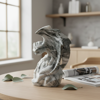 Esculturas de Dragón de Jade Xiuyuan Natural al por Mayor, Artesanías de Animales de Piedras Preciosas Semipreciosas Pulimentadas para Sanación y Meditación