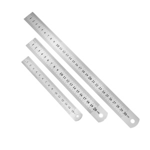 Regla recta de acero inoxidable de 30 cm de doble cara para la fabricación de joyas y mediciones precisas - Product Image 4