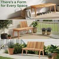 Banc en bois à lattes pour extérieur, convertible en table 2 en 1, écologique, durable, construction en bois massif pour parc, patio, jardin