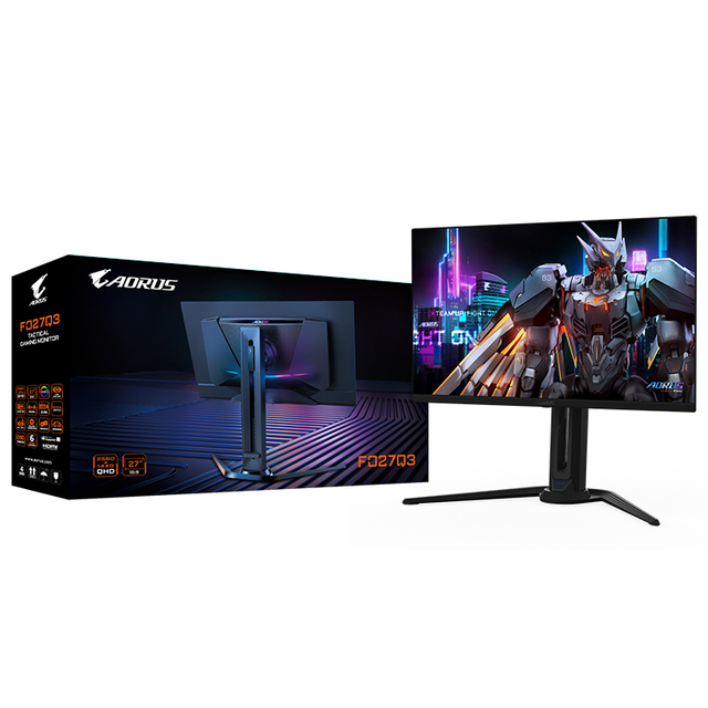 GIGABYTE AORUS FO27Q3 27'' 2K Monitor with 2560 X 1440 (QHD) Panel Resolution 0.03ms 360Hz 250 Cd/m2 OLED Gaming Monitor