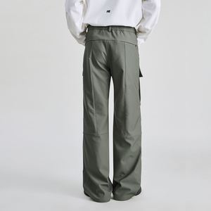 Pantalon cargo décontracté pour homme, automne/hiver 2024, tissu doux composite, coupe ample, jambe droite, taille élastique - Product Image 4