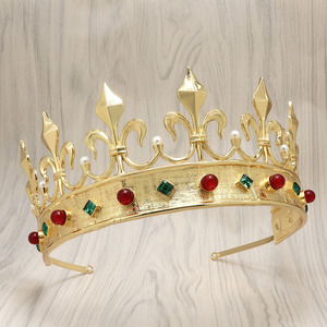 Fábrica personalizada <span class=keywords><strong>Príncipe</strong></span> boda tocado cristal corona Metal decorativo adulto Rey reina coronas - Product Image 4