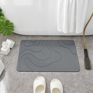 Alfombrilla de Baño de Piedra de Diatomita con Patrón de Ondas, Ecológica, de Secado Rápido y Antideslizante - Product Image 2