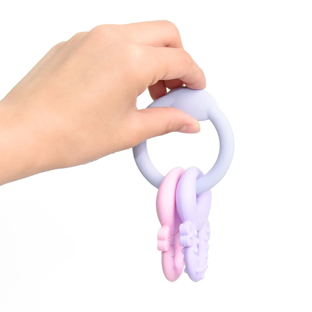 Neuankömmling Baby artikel Lebensmittel qualität Silikon Beißring BPA Free Baby Beißring Soft Sensory Toy Zahnen