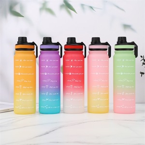 Groothandel 1L Eco-vriendelijke Fitness Gym Sport Motiverende Waterfles Met Tijdmarkering Diseño moderno Bpa <span class=keywords><strong>Gratis</strong></span> - Product Image 3