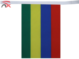 Nouveau produit de Chine : Guirlande de drapeaux de l'île <span class=keywords><strong>Maurice</strong></span> en polyester pour la décoration des fêtes - Product Image 6