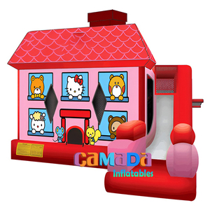 Nouveau Château Gonflable Hello Cat Rose avec Toboggan pour Location <span class=keywords><strong>de</strong></span> Fêtes - Product Image 5