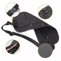 TINYATHot Sac banane de sécurité unisexe, pochette de voyage compacte avec fermeture éclair discrète, en tissu Oxford imperméable, pour la course/sport