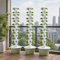Tour de jardinage verticale à 13 niveaux avec pompe à eau, système sans terre pour la culture de légumes sur balcon, terrasse ou à la maison