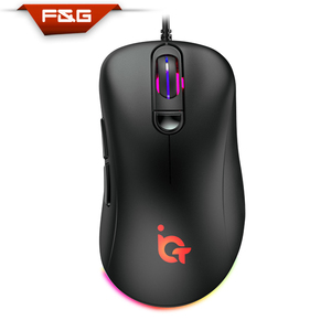 Souris de jeu filaire noire avec logo personnalisé, conception Paw3311 pour les joueurs droitiers - Product Image 1