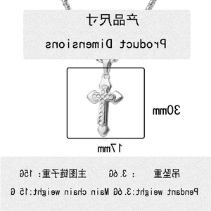 yunnique <b>Cross</b> Pendant Necklace Stainless Steel With Crystal Inlay 60cm <b>Chain</b> For Men Women Fashion Jewelry - Product Image 2