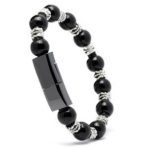 Buddhist Bead Bracelet Charging <b>Cable</b> Type C Black 0.5m Mobile Phone Fast Charging <b>Cable</b> - Product Image 4