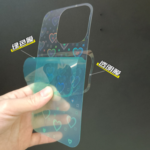 <span class=keywords><strong>Tarjeta</strong></span> Decorativa Transparente para Carcasas de <span class=keywords><strong>iPhone</strong></span>, con Espejo y Fondo Transparente, Adhesivo Decorativo para la Parte Trasera del Teléfono - Product Image 2