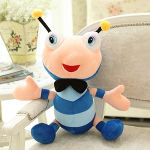 احتضان الأطفال باللون الأزرق الوردي ، لعبة حيوانات كرتونية قطيفة ، لعبة النمل المحشو بالحيوان - Product Image 3