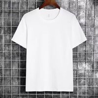 T-shirt unisexe en flanelle à manches courtes, couleur unie, coupe ample et décontractée, épaules tombantes, 200g, vierge, vente en gros usine pour l'été