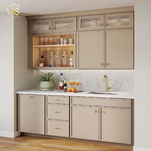 Weisen Mobiliário Personalização Modular Eco-Friendly Cinza Cozinha Armários Painel Moderno Sink Wood Island Table Set Guangdong Made - Product Image 2