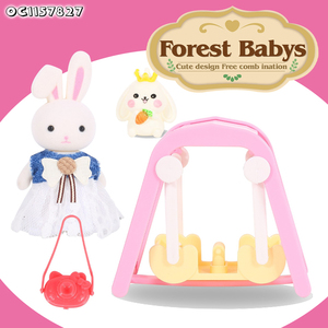 Peluche Personalizzato di Alta Qualità a Forma di Coniglio per Bambine, Giocattolo Popolare dai <span class=keywords><strong>3</strong></span> ai 4 <span class=keywords><strong>Anni</strong></span> con Accessori - Product Image 2