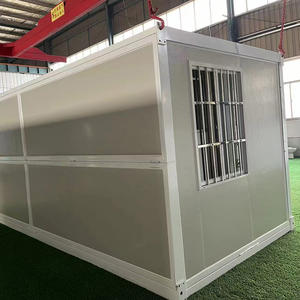 <span class=keywords><strong>Maison</strong></span> conteneur préfabriquée pliable à faible coût avec structure en acier galvanisé à panneaux sandwich, atelier et magasin à construction rapide - Product Image 5