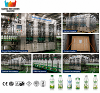 Machine de remplissage automatique de boissons à base d'eau de coco en bouteille PET, capacité de 200 ml à 2000 ml, équipement de production à haute efficacité