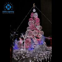 ANPU Décor PVC 30ft 40ft 50ft 60ft Géant Grand 3D Énorme Illuminé Artificielle De Noël Led Motif Arbre Lumière