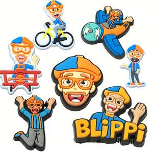 Adornos de PVC para Zapatos, Adornos de Goma Suave para Zapatos, Adorno de Dibujos Animados para Zapatillas, Adornos de PVC para Zuecos <span class=keywords><strong>Blippi</strong></span> - Product Image 1
